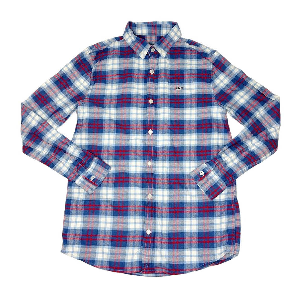 Vineyard Vines Twill Plaid Long Sleeve Button Down Size Large (16)